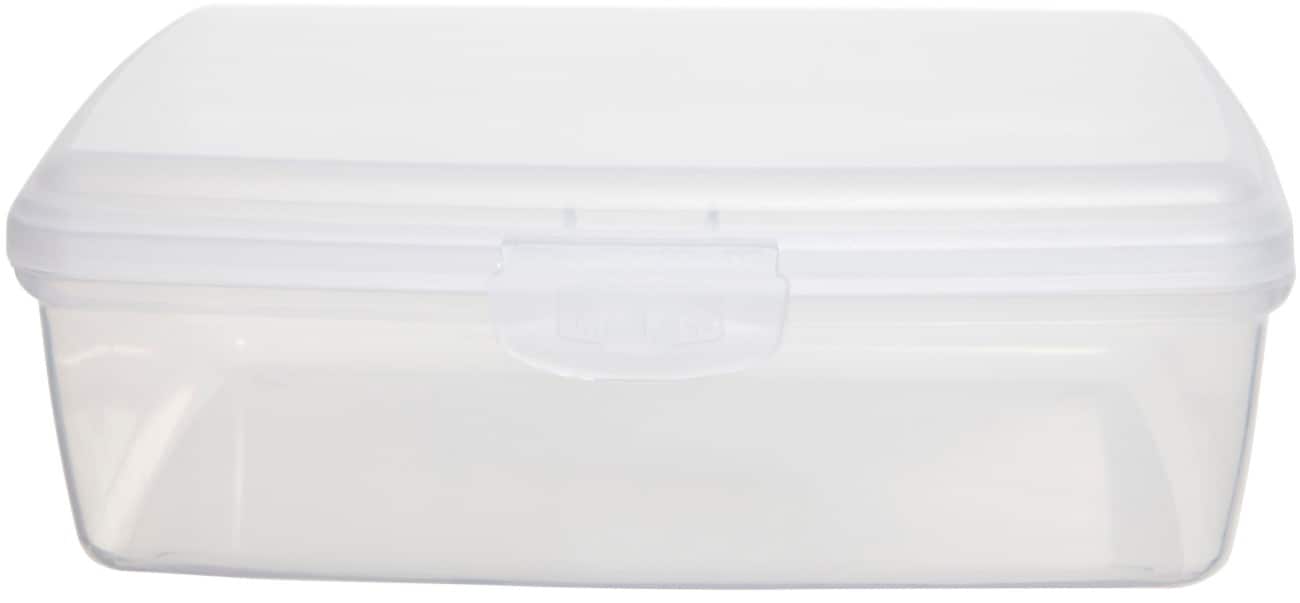 Whitefurze Polypropylene Storage Box 0.5L With Lid Natural 1.1 x 1.5 x 0.6 cm