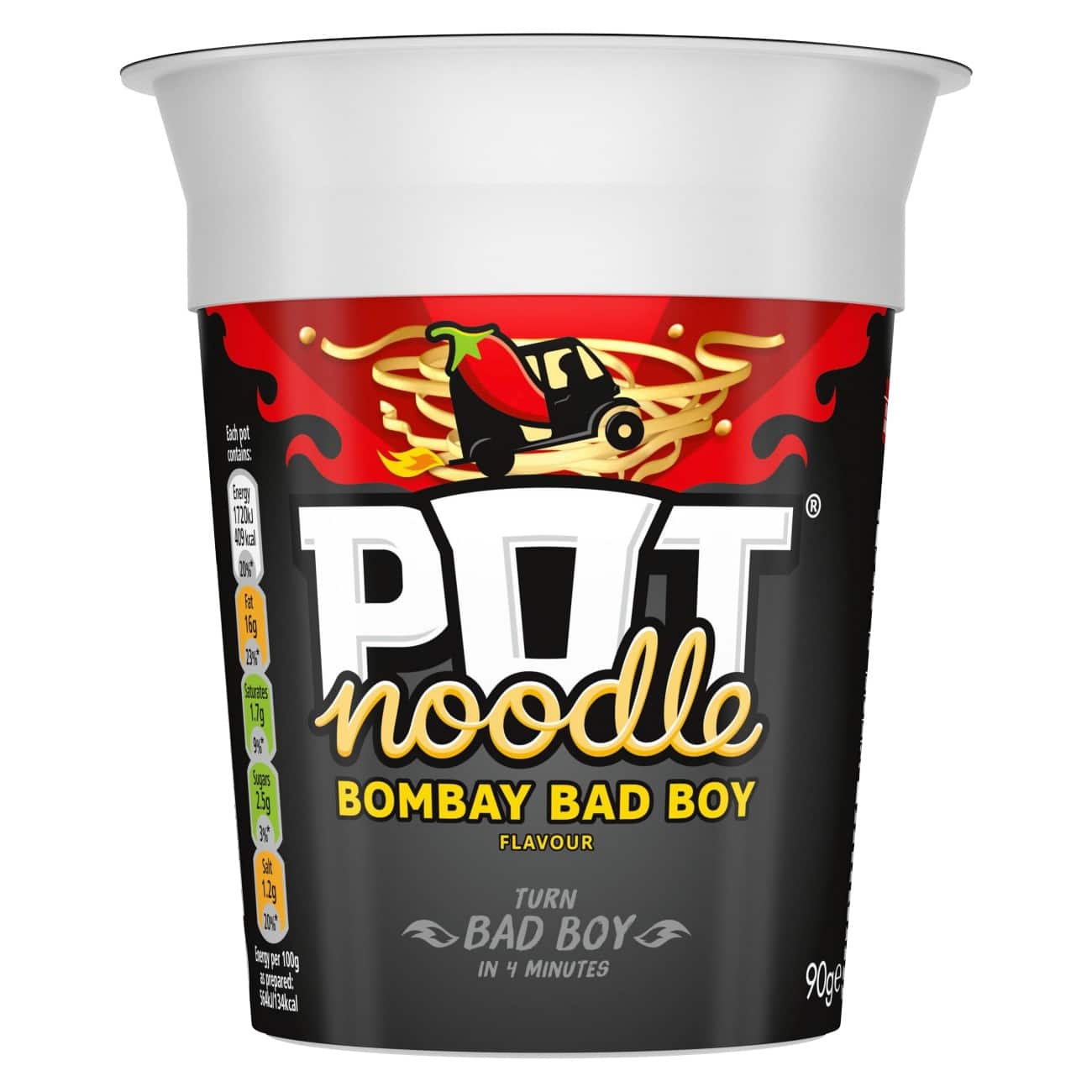 POT NOODLE Bombay Bad Boy Instant Noodles Pack of 12 of 90 g