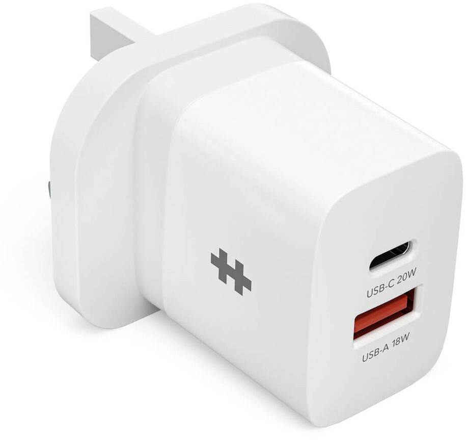 HYPER HyperJuice 20W Mobile Device Charger with 1x USB Type-C 1x USB 2.0 HyperJuice