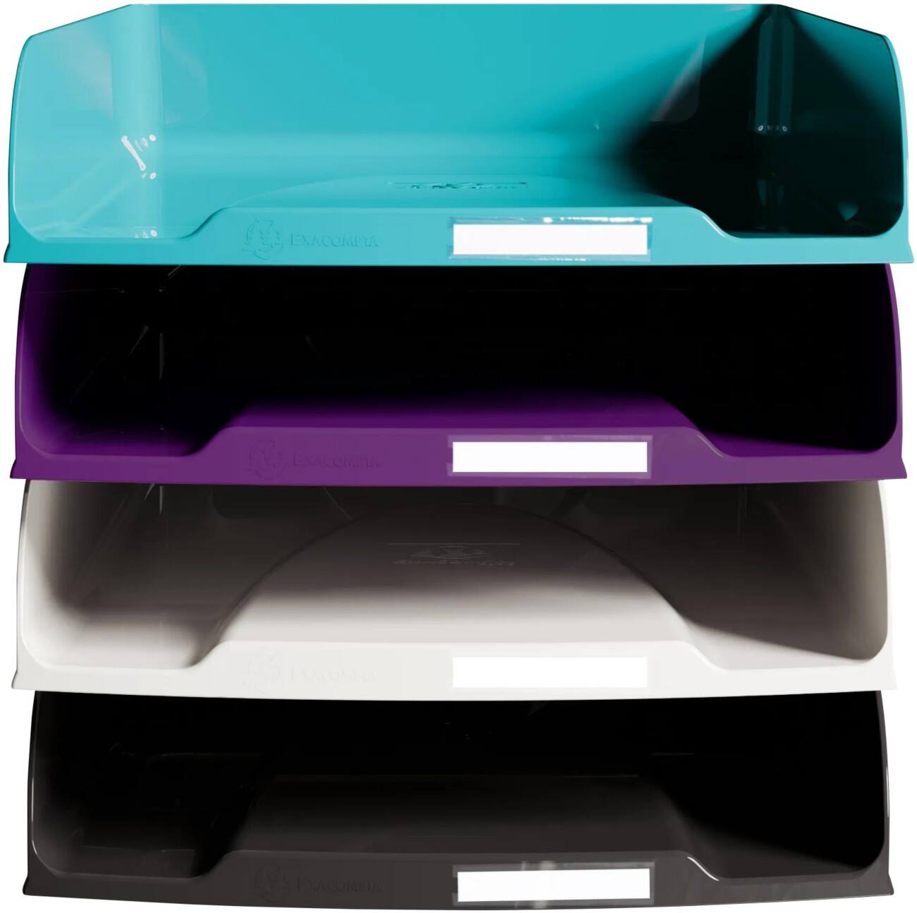Exacompta Titane Letter Tray Stackable A4+ Pack of 4