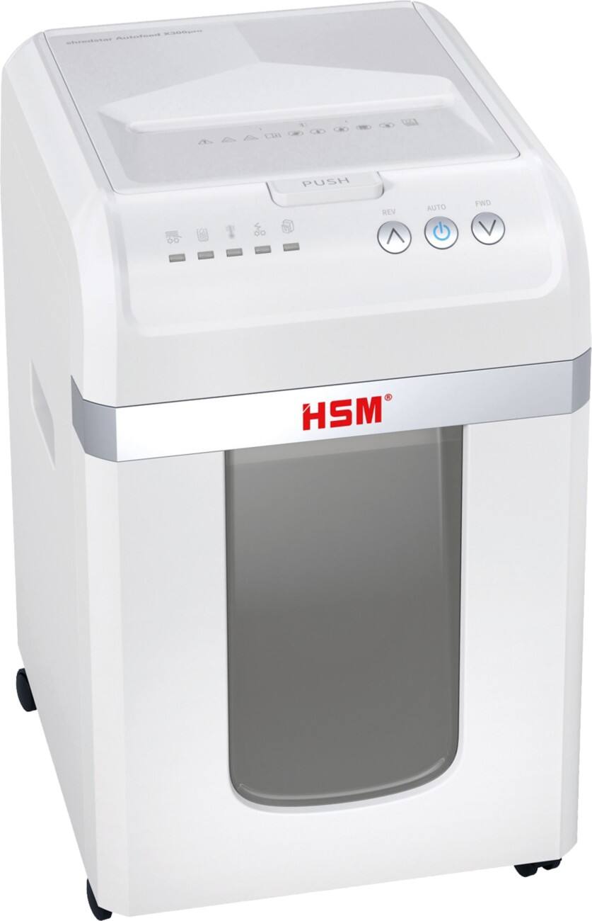 HSM shredstar Autofeed X300pro Document Shredder 300-Sheet Auto Feed P-5 Cross Cut 2 x 15 mm 1038111