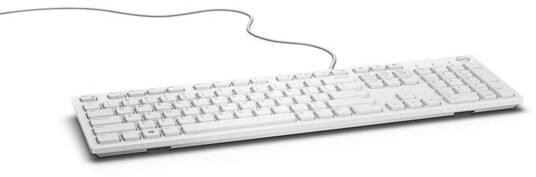 DELL KB216 Full-Size Wired USB Keyboard with Multimedia Keys in White