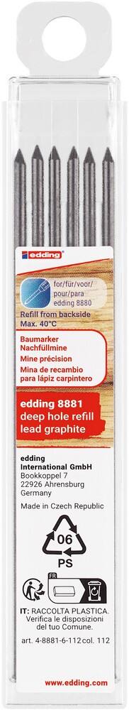 edding Pencil Leads Graphite 8881 Pack of 6