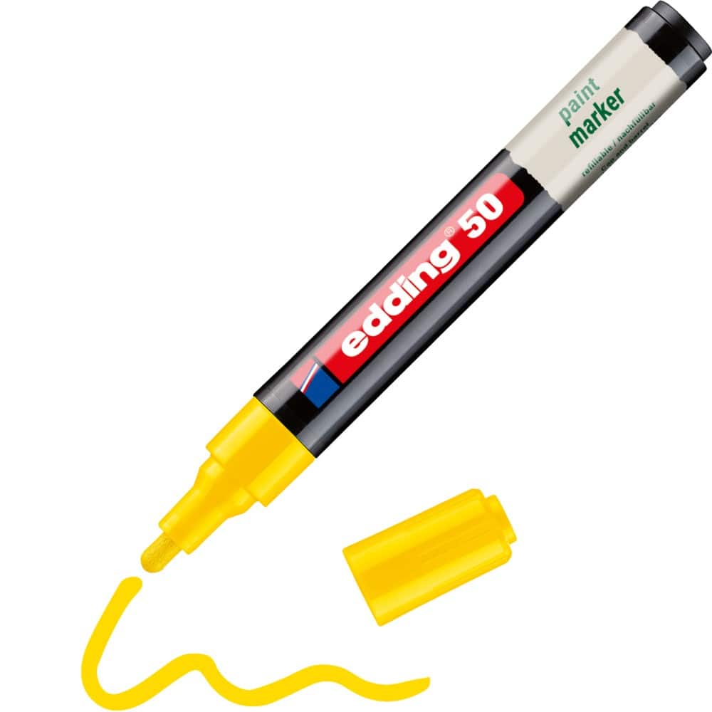 edding Permanent Paint Marker Yellow Medium Bullet 2 - 3 mm Pack of 10