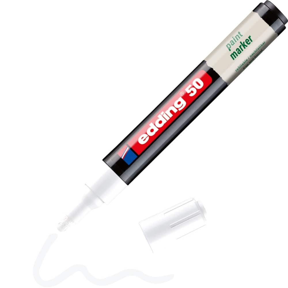 edding Permanent Paint Marker White Medium Bullet 2 - 3 mm Pack of 10