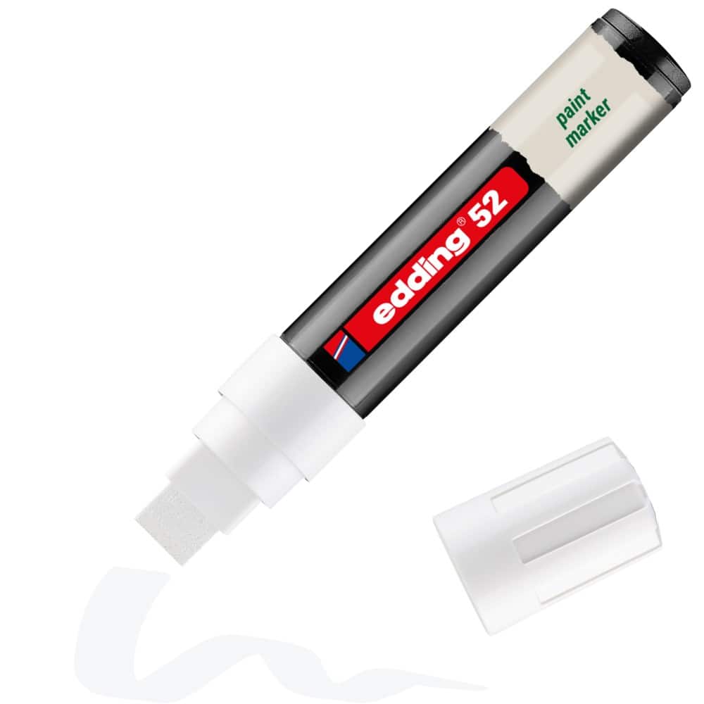 edding Permanent Paint Marker White Extra Broad Chisel  4 - 15 mm Pack of 5