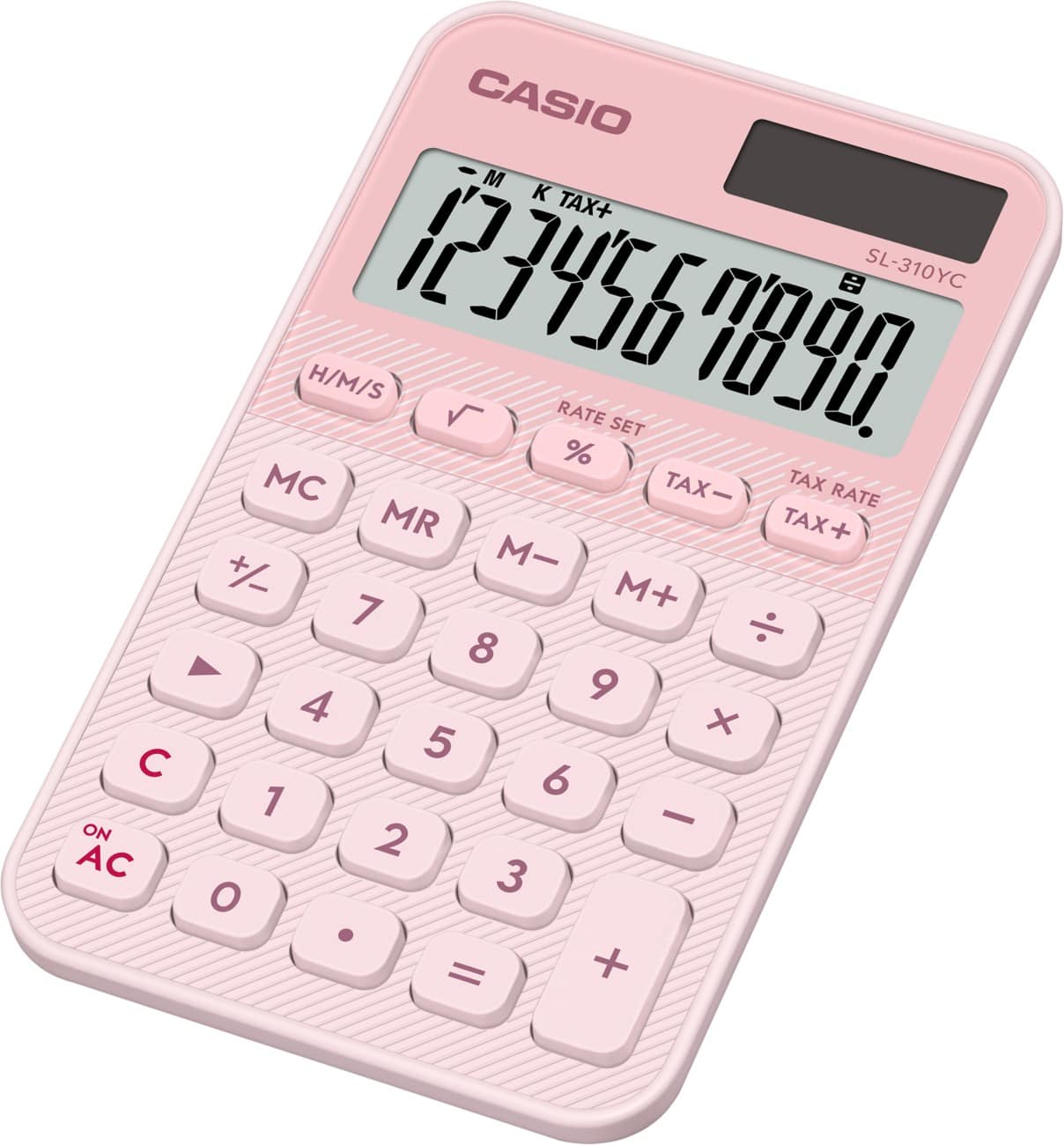 Casio Colorful Pocket Calculator 10 Digit Display Light Pink SL-310YC-LP