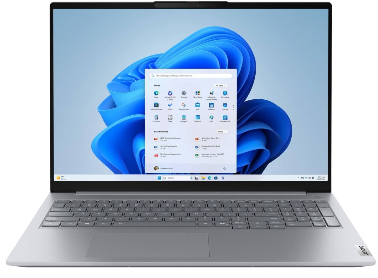 LENOVO ThinkBook TB 16 G9 Laptop 40.6 cm (16") 240H 16 GB Intel Graphics Windows 11 Pro
