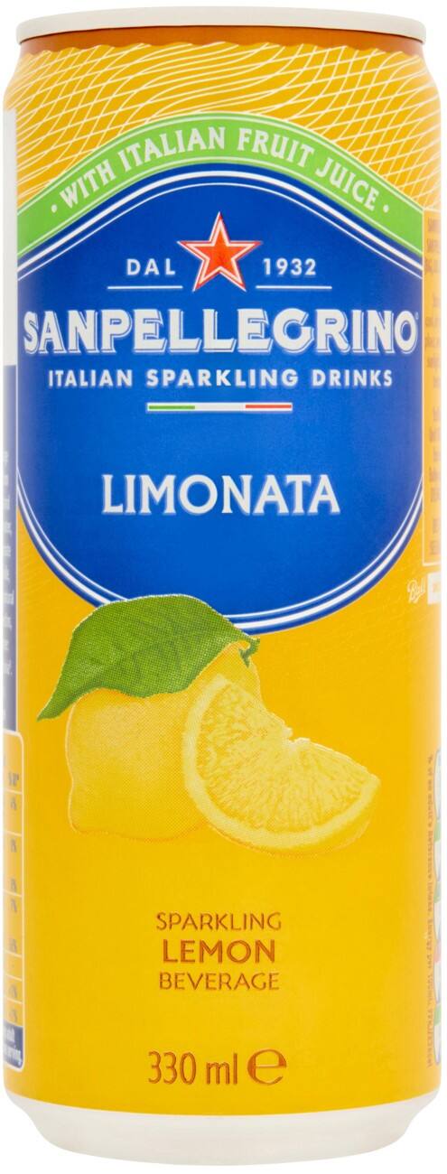 SANPELLEGRINO Limonata Sparkling Lemon 24 Cans x 0.33 L