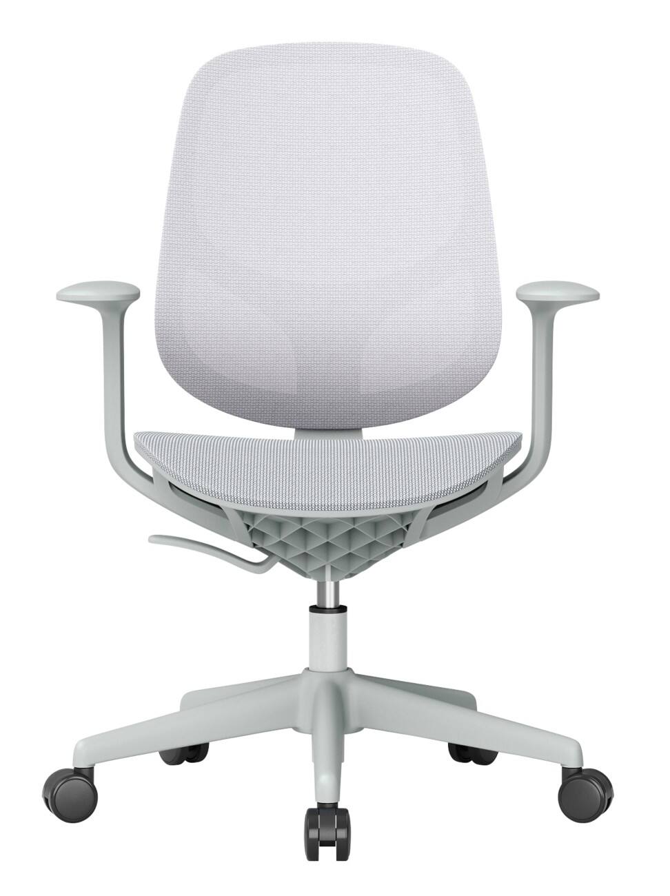 Viking Office Chair Fixed Armrest Height-Adjustable Seat Light Grey 150 kg 665 x 600 mm