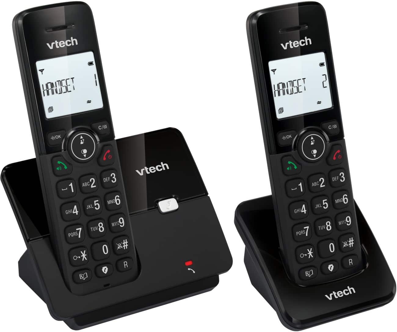 VTech CS2001 Twin Digital Cordless Home Telephone DECT Caller ID Black