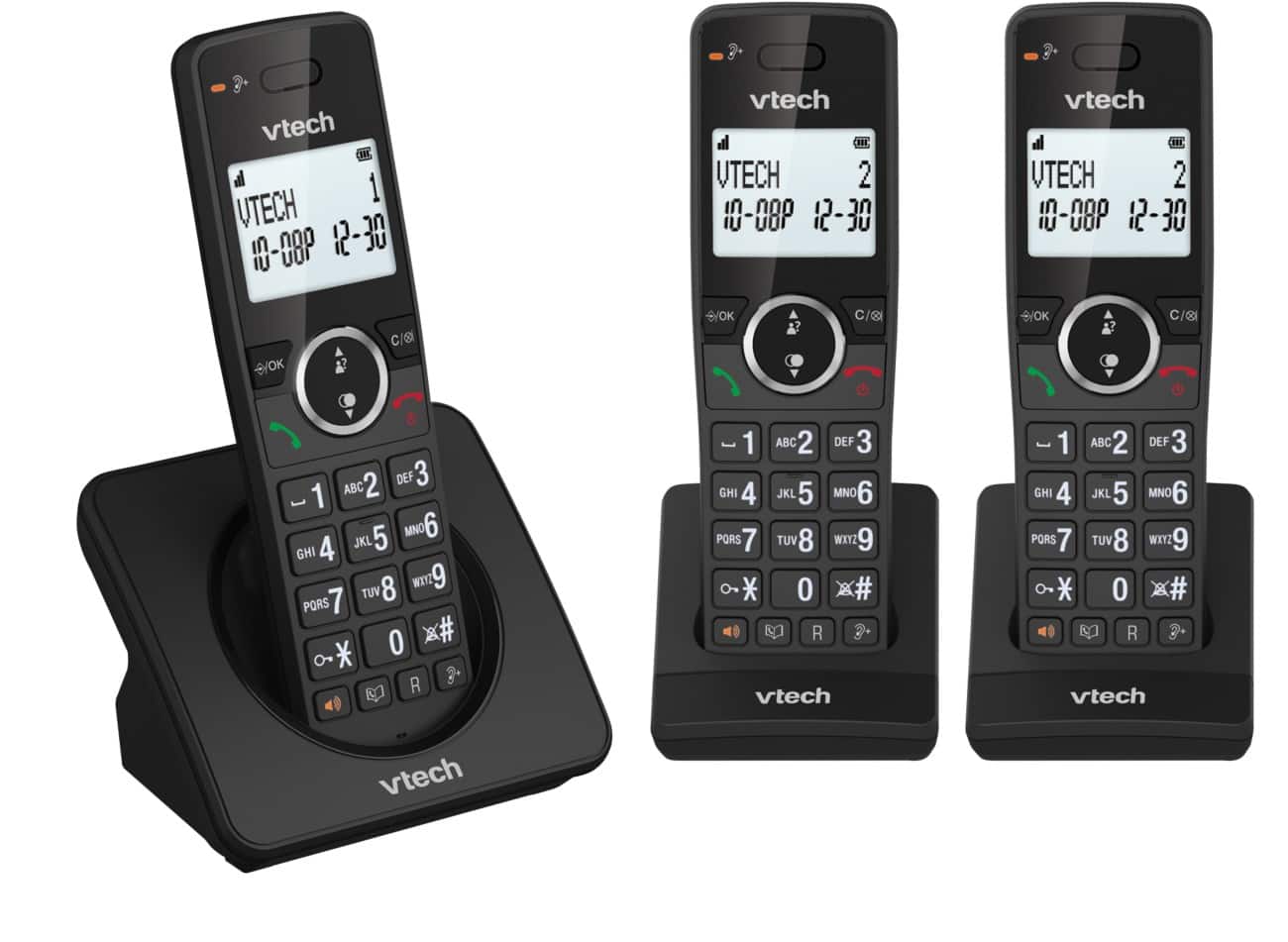VTech ES2002 Triple Digital Cordless Home Telephone DECT Caller ID Black