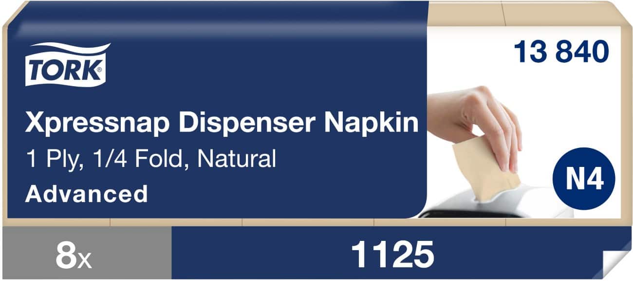 Tork Napkins 2 Ply Brown 0.93 x 2.13 cm 1125 Pieces