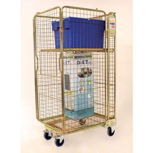 Nestable A-Frame Roll Container 600 kg Steel 73.5 x 85 x 169 cm Gold