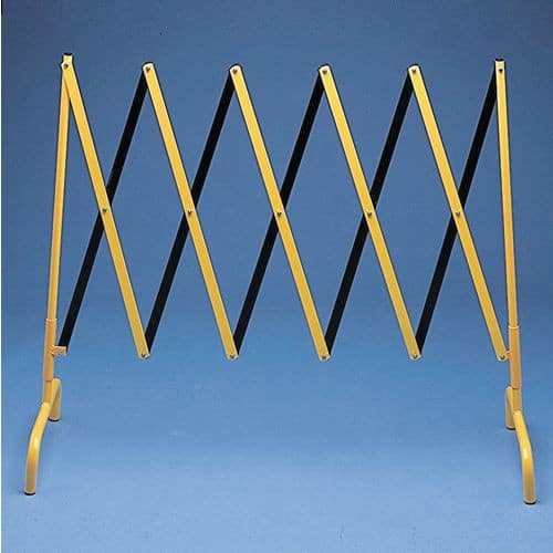 Freestanding Maintenance Safety Barrier Steel 245 x 109 cm Yellow, Black