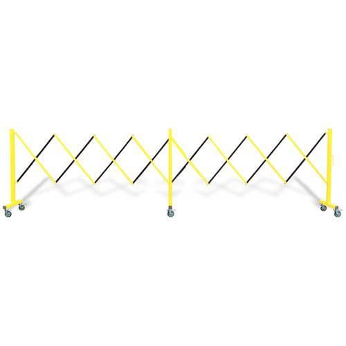Freestanding Maintenance Safety Barrier Steel 94 cm Yellow, Black