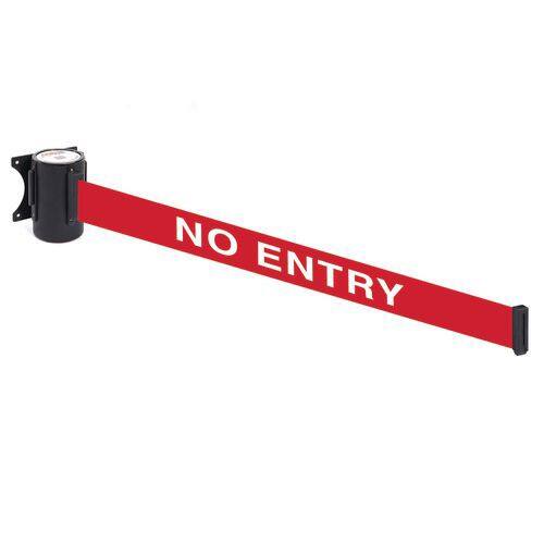 Wall Retractable Barrier No Entry Steel 5 cm Red, White