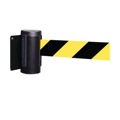 Wall Retractable Barrier Steel 5 cm Yellow, Black