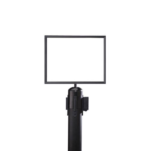 Retractable Barrier Steel Black