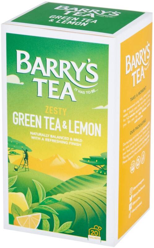 Barrys Tea Lemon Green Tea Pack of 20