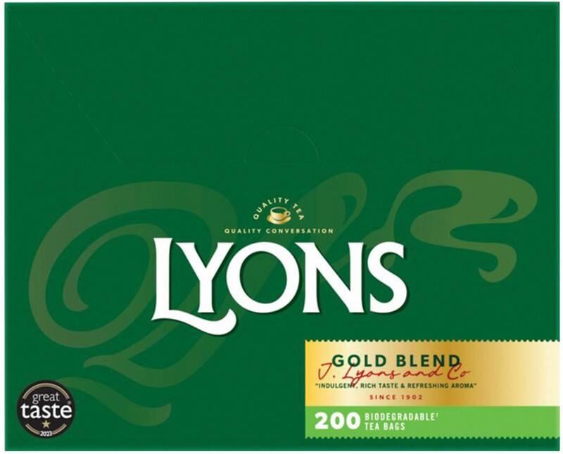 Lyons Gold Blend Enveloped Black Tea Bags Pack of 200