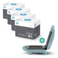 HP Copy A4 Printer Paper 80 gsm Matt White with 20 Reams of 500 Sheets + Giles & Posner 3-in-1 Snack & Waffle Maker