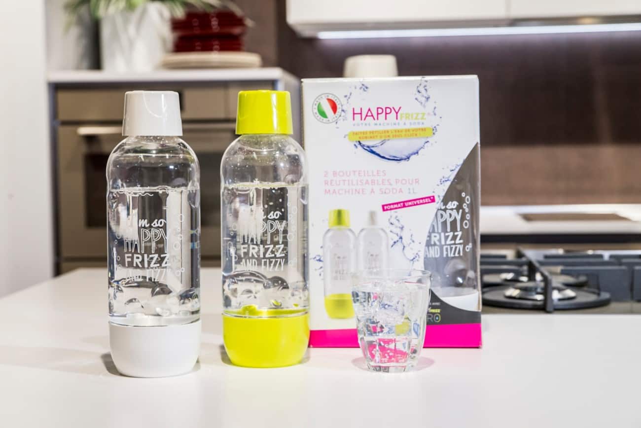 Happy Frizz Carbonation Bottle Plastic 1L Pack of 2