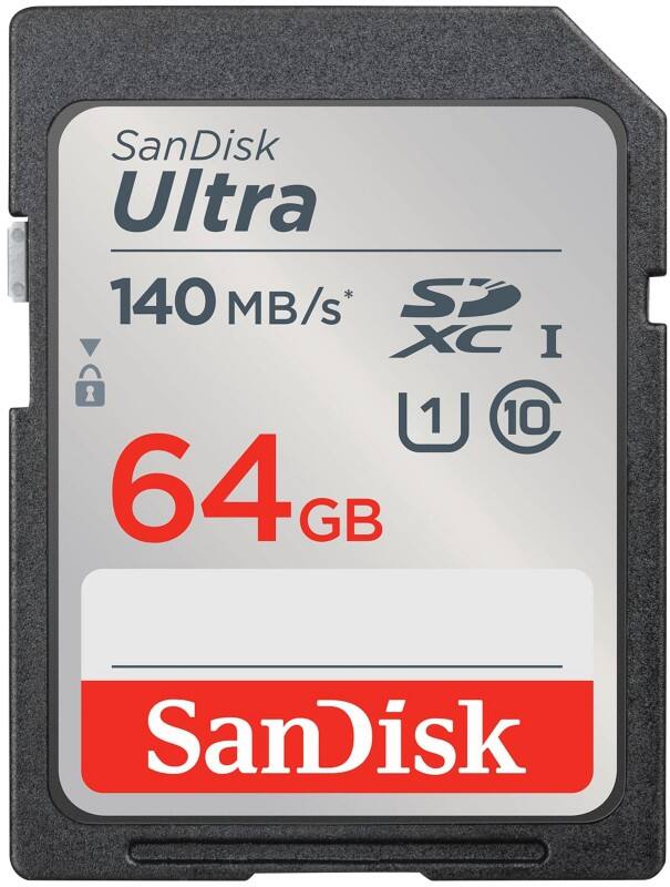 SanDisk Ultra Memory UHS-I SDXC Card 64 GB Black