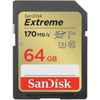 SanDisk Extreme SDXC Card 64 GB Black, Gold