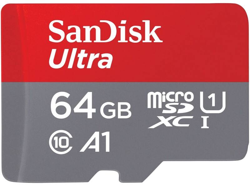 SanDisk Ultra MicroSDXC Card 64 GB Grey, Red
