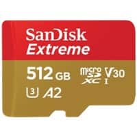 SanDisk Extreme MicroSDXC Card 512 GB Gold, Red