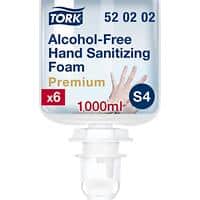 Tork Hand Sanitiser Foam Transparent 520202 1 L Pack of 6