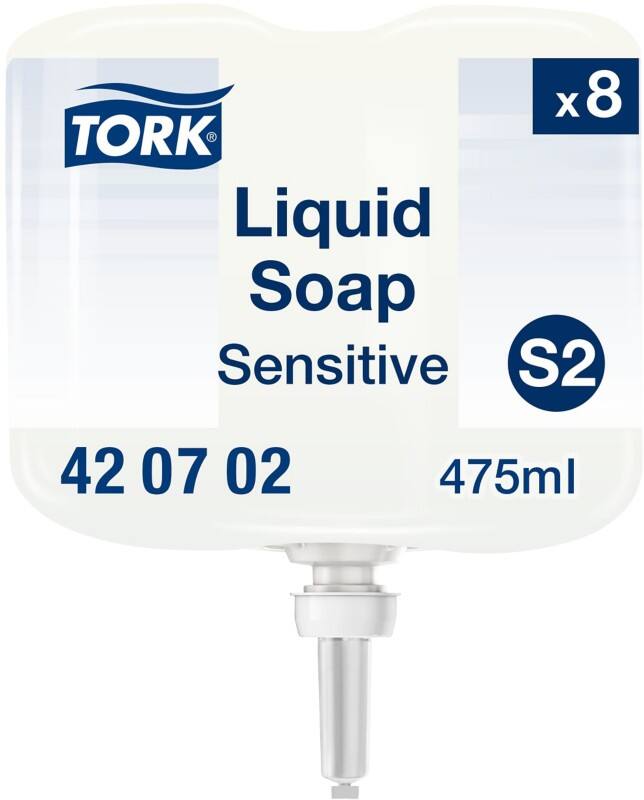 Tork Hand Soap Liquid Non Scented White S2 475ml Pack of 8
