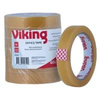 Viking Office Tape Universal Yellow 18 mm (W) x 66 m (L) PP (Polypropylene) Pack of 6 Rolls of 66 m