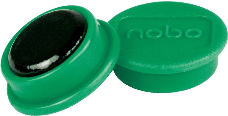 Nobo Whiteboard Magnets Green 0.1 kg Bearing Capacity 13 mm Pack of 10