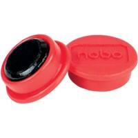 Nobo Whiteboard Magnets 1915286 13 mm Round Red Pack of 10