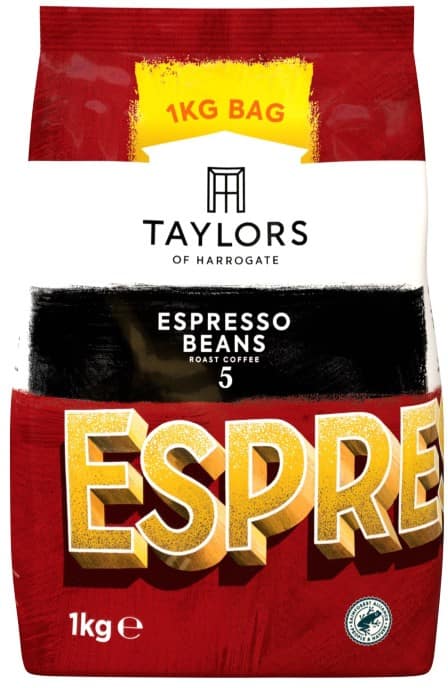 Taylors of Harrogate Coffee Beans Espresso Balanced, Medium Roast with hints of Chocolate and Citrus Arabica 1000 g