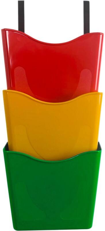 Deflecto A4 Portrait Literature Display Wall Mounted Assorted CP081YTRYG 27 x 9.8 x 65.5 cm Pack of 3