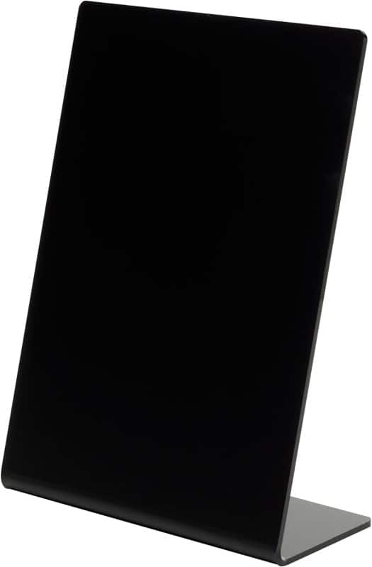 Deflecto Sign Holder A5 Portrait 1 Countertop Rectangle 15 (W) x 6.7 (D) x 21.1 (H) cm Black