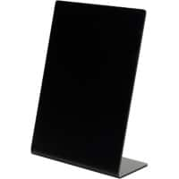 Deflecto Sign Holder A5 Portrait 1 Countertop Rectangle 15 (W) x 6.7 (D) x 21.1 (H) cm Black