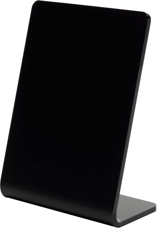 Deflecto Sign Holder A7 Portrait 1 Countertop Rectangle 7.5 (W) x 4.2 (D) x 10.3 (H) cm Black