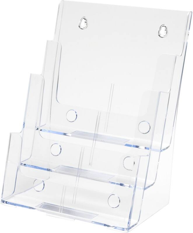 Deflecto Brochure Stand A4 24.5 (W) x 16 (D) x 32.2 (H) cm Transparent