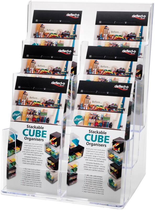 Deflecto Literature Display DL 3 24.5 (W) x 19.5 (D) x 32.2 (H) cm Transparent