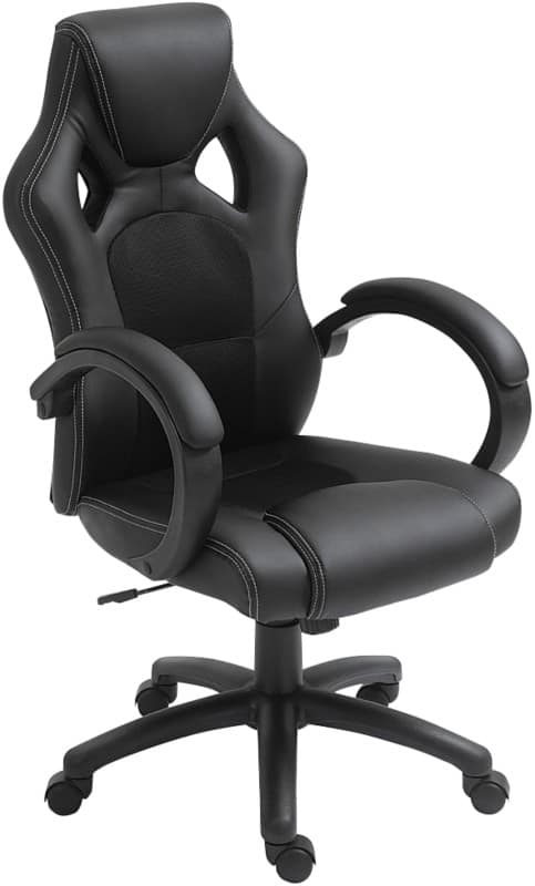 Vinsetto Office Chair Basic Tilt Fixed Armrest Black 120 kg 921-616V70BK 610 x 710 x 1,180 mm