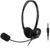 ACT Wired Stereo Headset Over-the-head Microphone Black