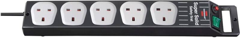 brennenstuhl Extension Lead 5 Way Black