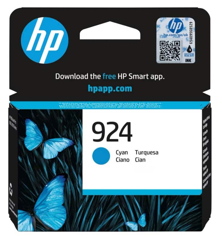HP 924 Original Ink Cartridge 4K0U3NE Cyan