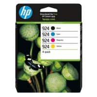 HP 924 Original Ink Cartridge 6C3Z1NE Black, Cyan, Magenta, Yellow Pack of 4 Multipack