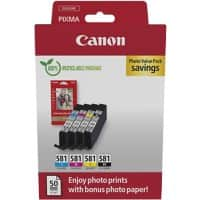 Canon 581 Original Ink Cartridge Black, Cyan, Magenta, Yellow Pack of 4