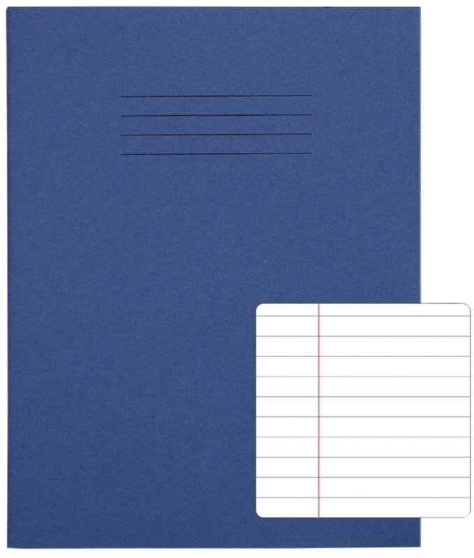 Rhino Exercise Book A5+ Ruled Stapled Side Bound Manila Dark Blue Not perforated  80 Pages Pack of 100
